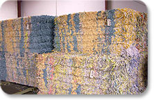 Baled shredded material