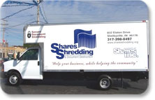 Photo of the Shares Shredding truck